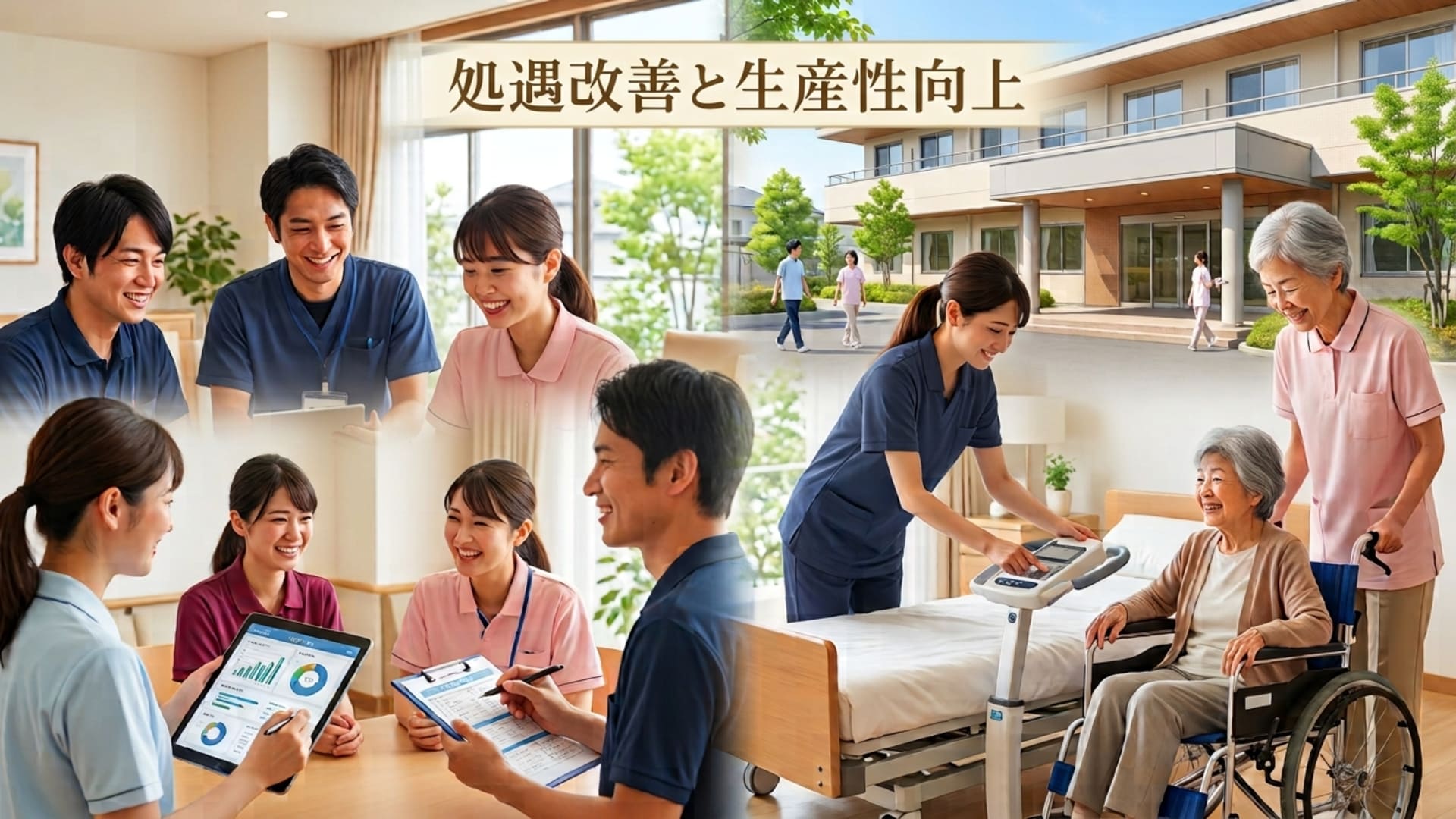 介護施設経営で考える処遇改善と生産性向上 仕事を増やさず職員の待遇を改善する方法